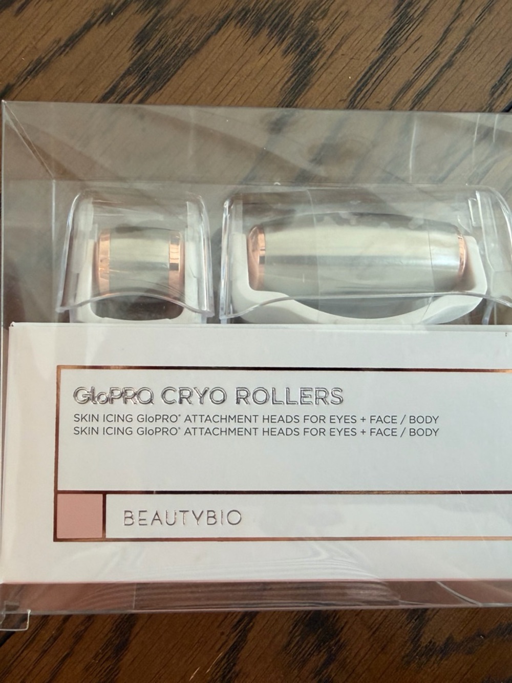 BEAUTYBIO GloPRO Cryo Rollers - White with Rose Gold Accents